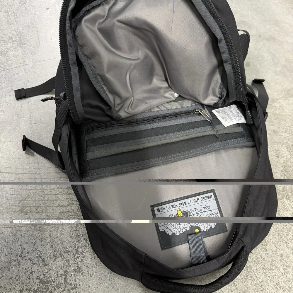 The North Face Fall Line Backpack Black School Travel Work - Company Logo